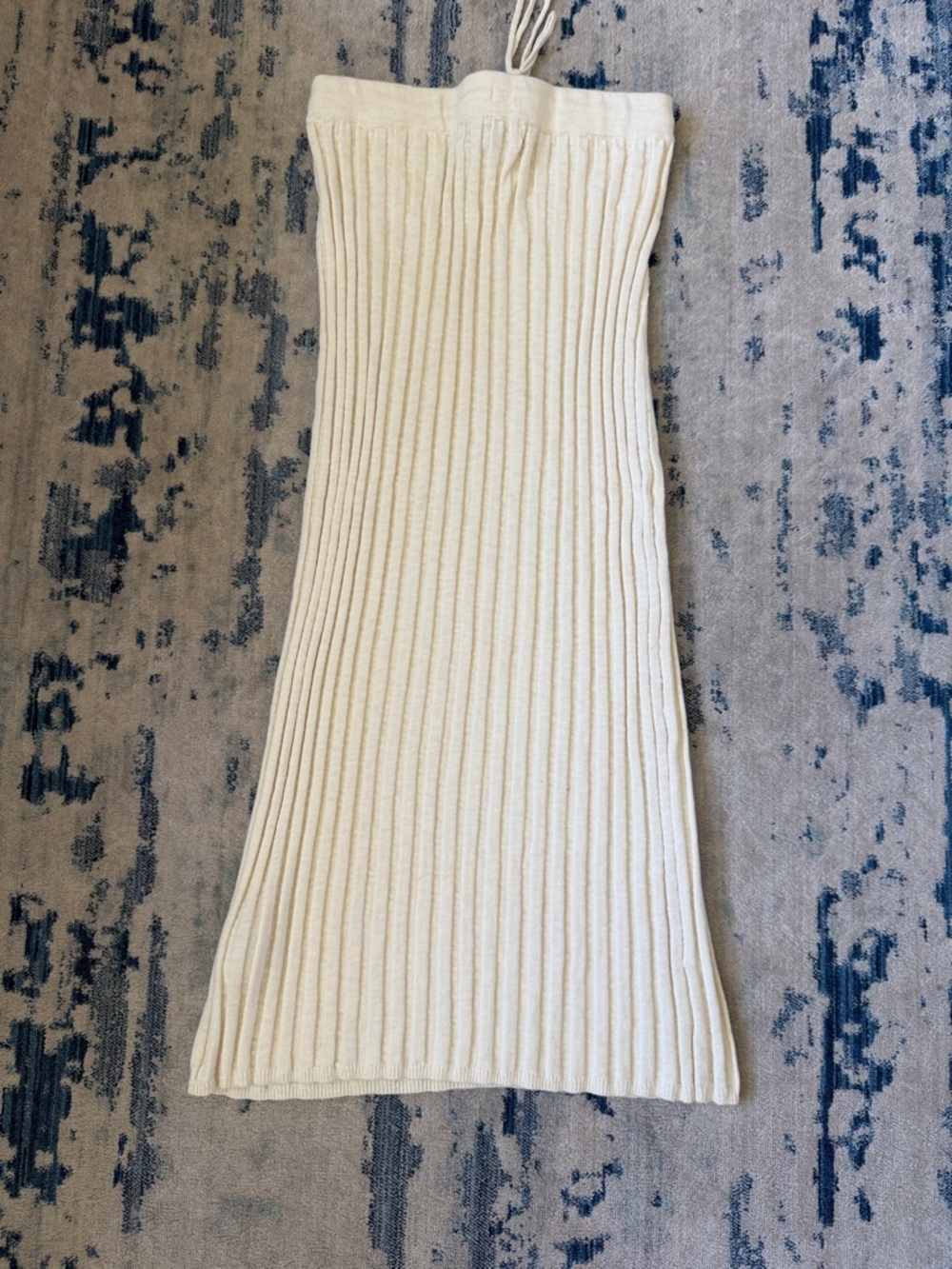Free People Cream Ribbed Knit Strapless Dress - Picture 6 of 6
